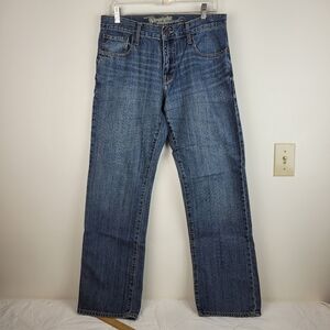 Old Navy Straight 100% Cotton Men's Jeans 32 X 32 medium wash whiskering classic